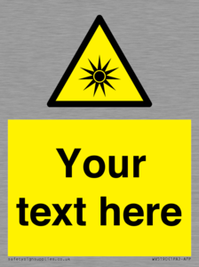 Custom Optical Radiation Sign